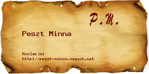 Peszt Minna névjegykártya